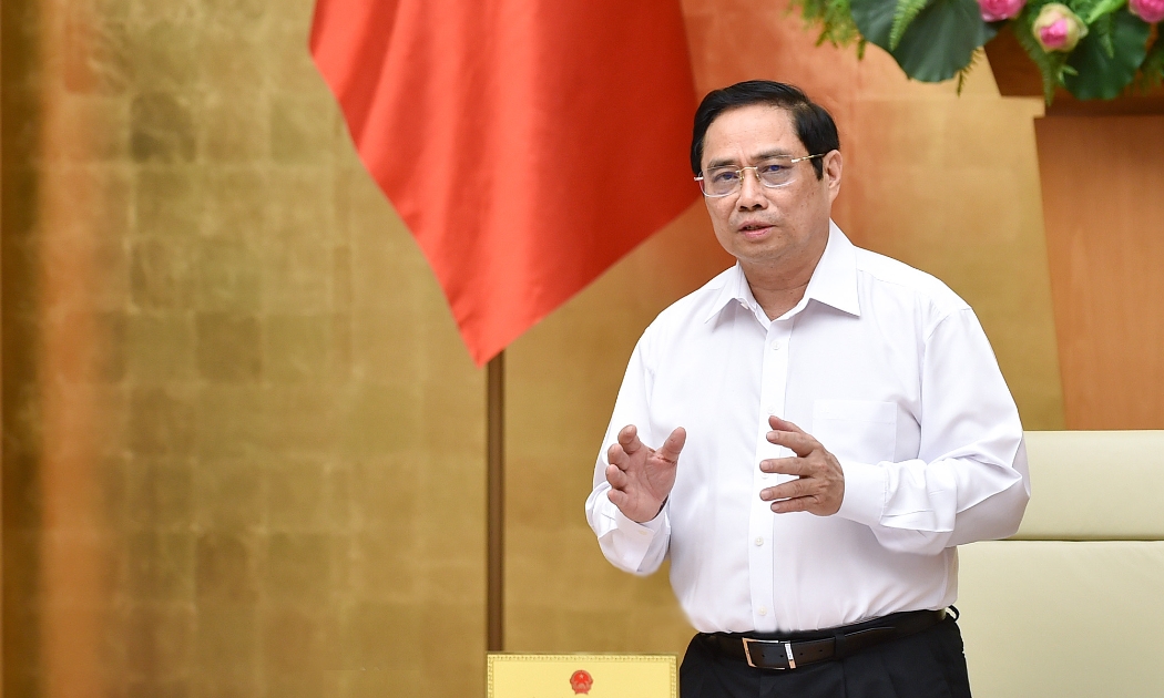 Thủ tướng Phạm Minh Chính phát biểu tại cuộc họp - Ảnh: VGP/Nhật Bắc.