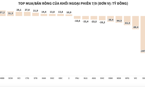 Khối ngoại tăng áp lực bán ròng lên hơn 800 tỷ đồng