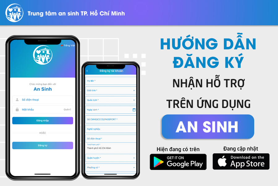 Ứng dụng An sinh cứu trợ lương thực, y tế cho người dân TP.HCM