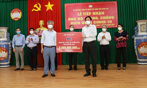 Tập đoàn DIC ủng hộ Đồng Nai 5,5 tỷ đồng phòng, chống Covid-19