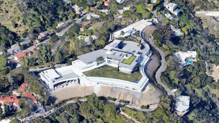 Dinh thự The One ở Bel Air - Ảnh: Google Earth/CNBC.
