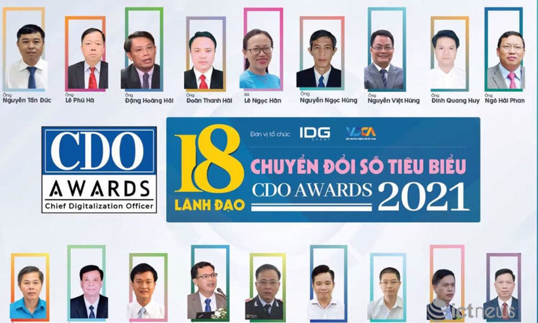 Vinh danh 18 lãnh đạo chuyển đổi số Việt Nam tiêu biểu năm 2021.