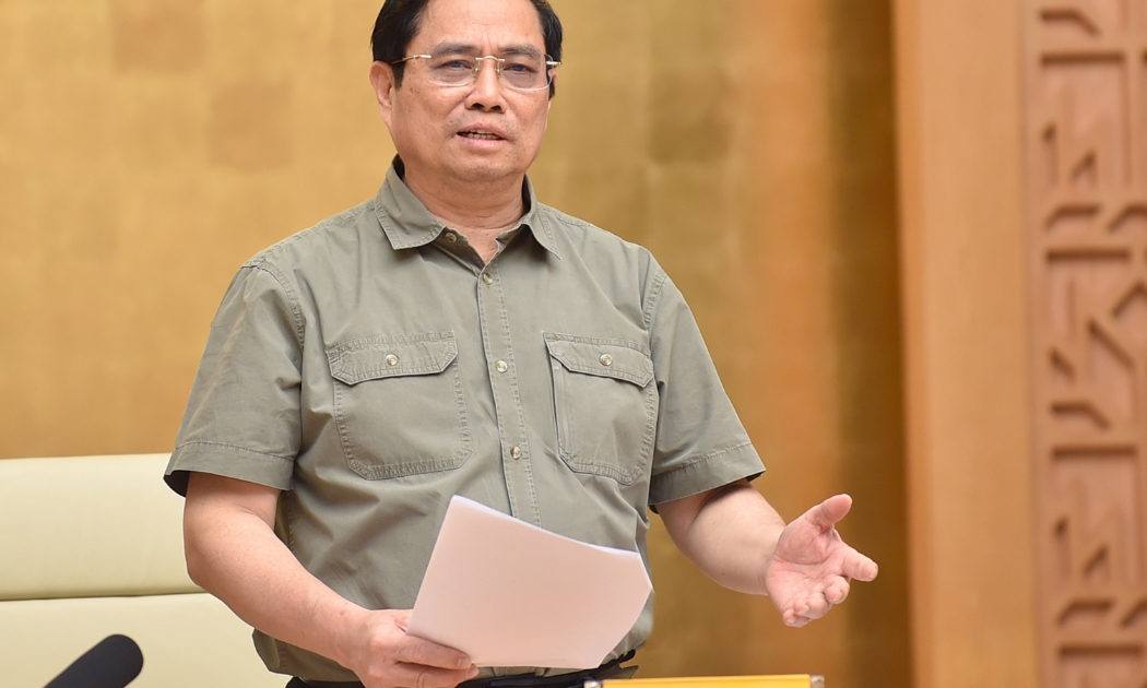Thủ tướng Phạm Minh Chính tại cuộc họp sáng 11/9 - Ảnh: VGP