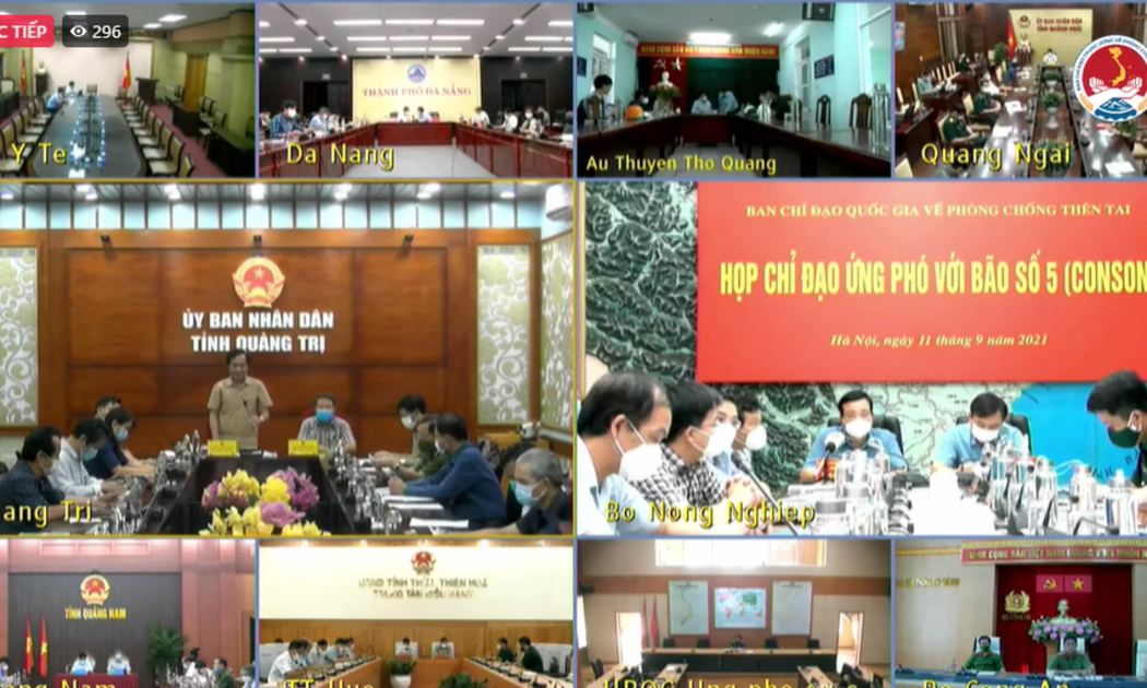 Họp trực tuyến ứng phó bão chiều 11/9.