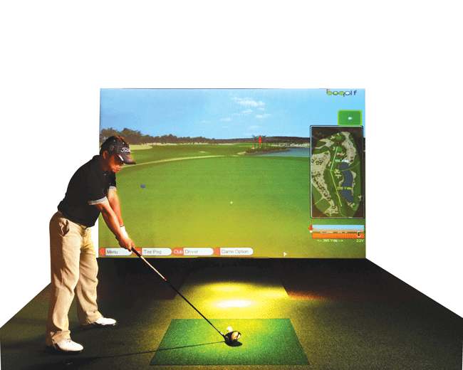 Trong mô hình này, các golfer có thể lựa chọn thử sức ở những sân golf hàng đầu thế giới, được lập trình mô phỏng trong hệ thống.