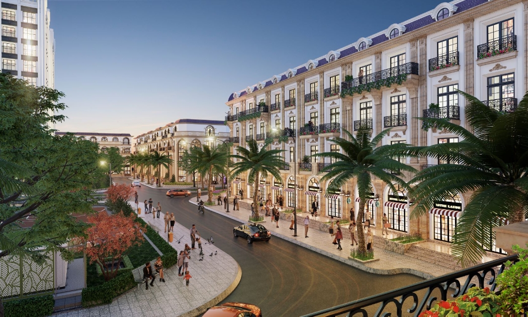 Phối cảnh shophouse D’. Metropole Hà Tĩnh.