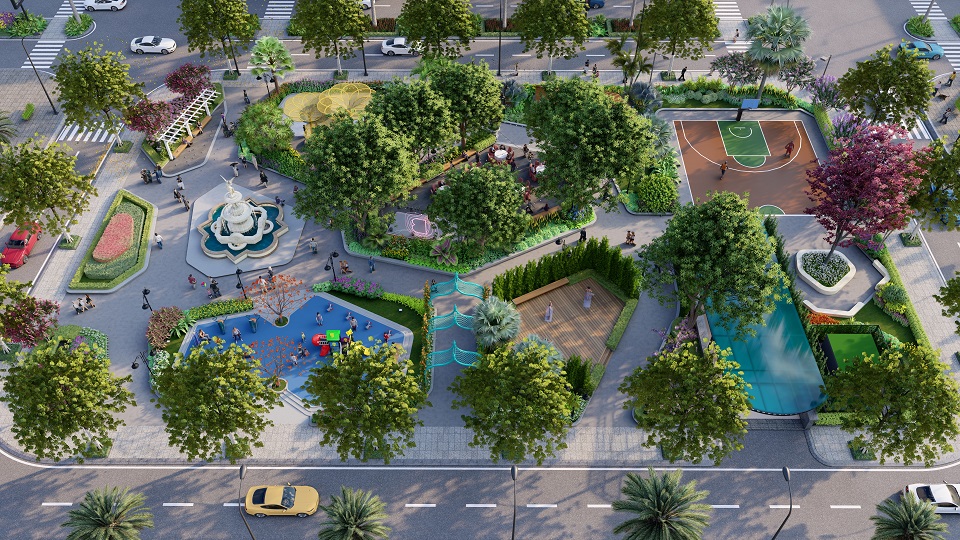 Kh&ocirc;ng gian sống xanh tại với cảnh quan thi&ecirc;n nhi&ecirc;n phong ph&uacute; tại D&rsquo;. Metropole H&agrave; Tĩnh.