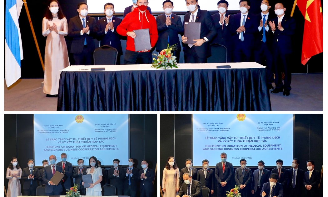 Đại diện T&T Group ký biên bản và hợp đồng hợp tác với đối tác tại châu Âu, mua và nhận chuyển giao công nghệ sản xuất vaccine phòng Covid-19 và kit xét nghiệm Covid-19 RT-PCR.