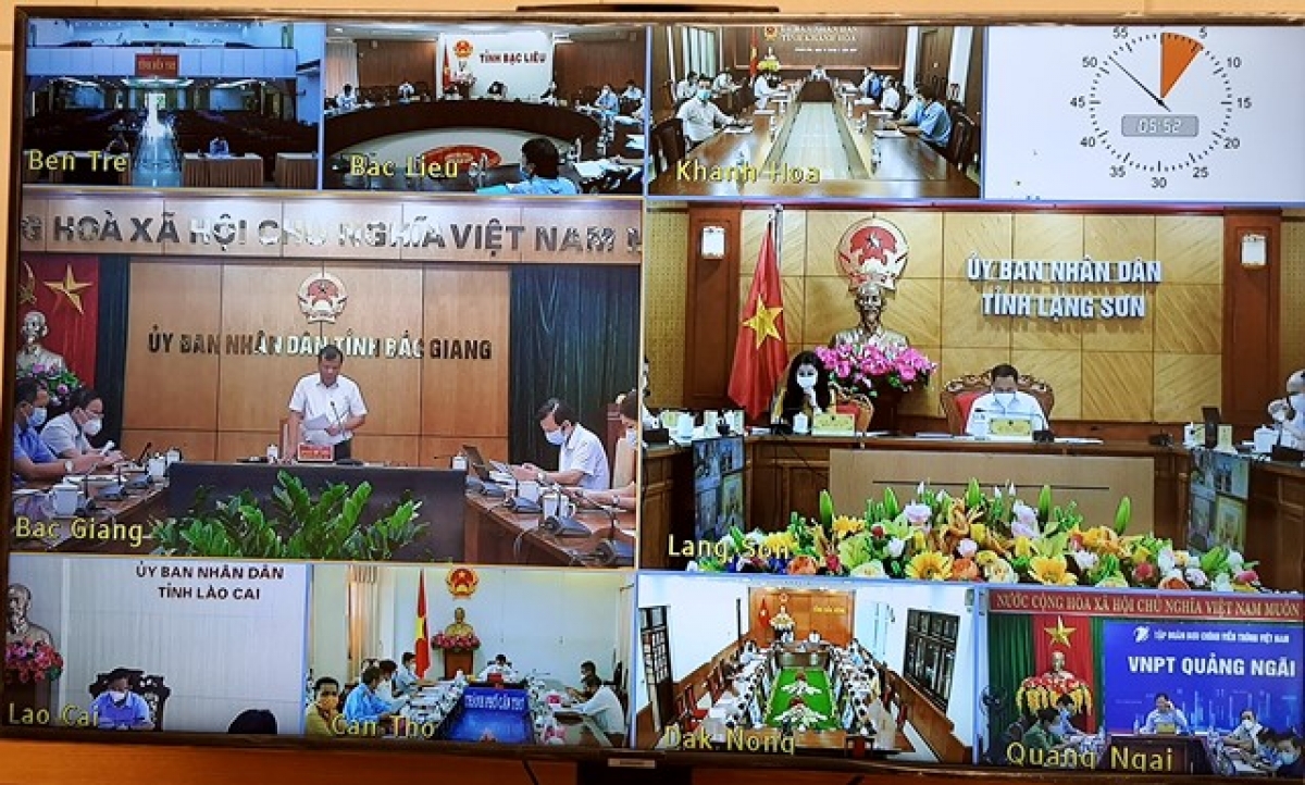 Hội nghị trực tuyến thúc đẩy tiêu thụ nông sản, ngày 13/9/2021.