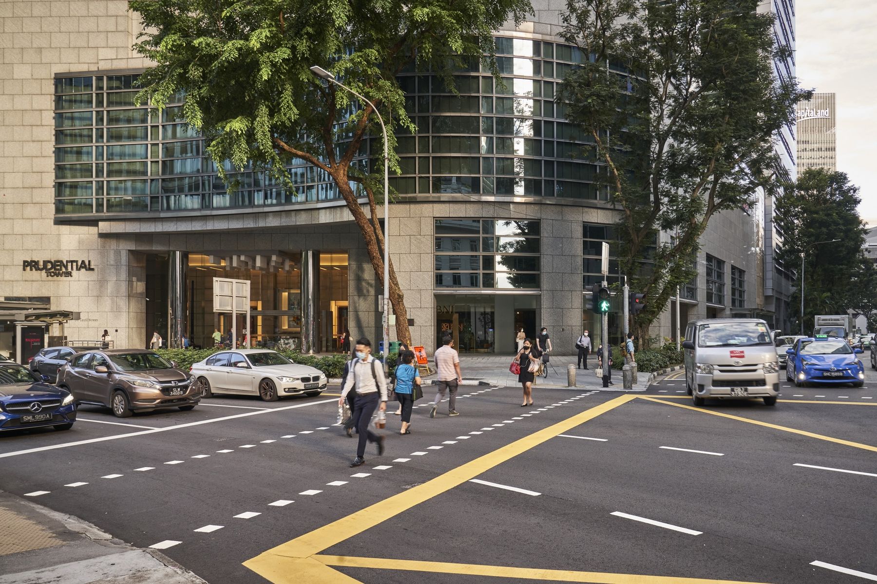 Đường phố ở quận trung tâm Singapore hôm 6/9 - Ảnh: Bloomberg.