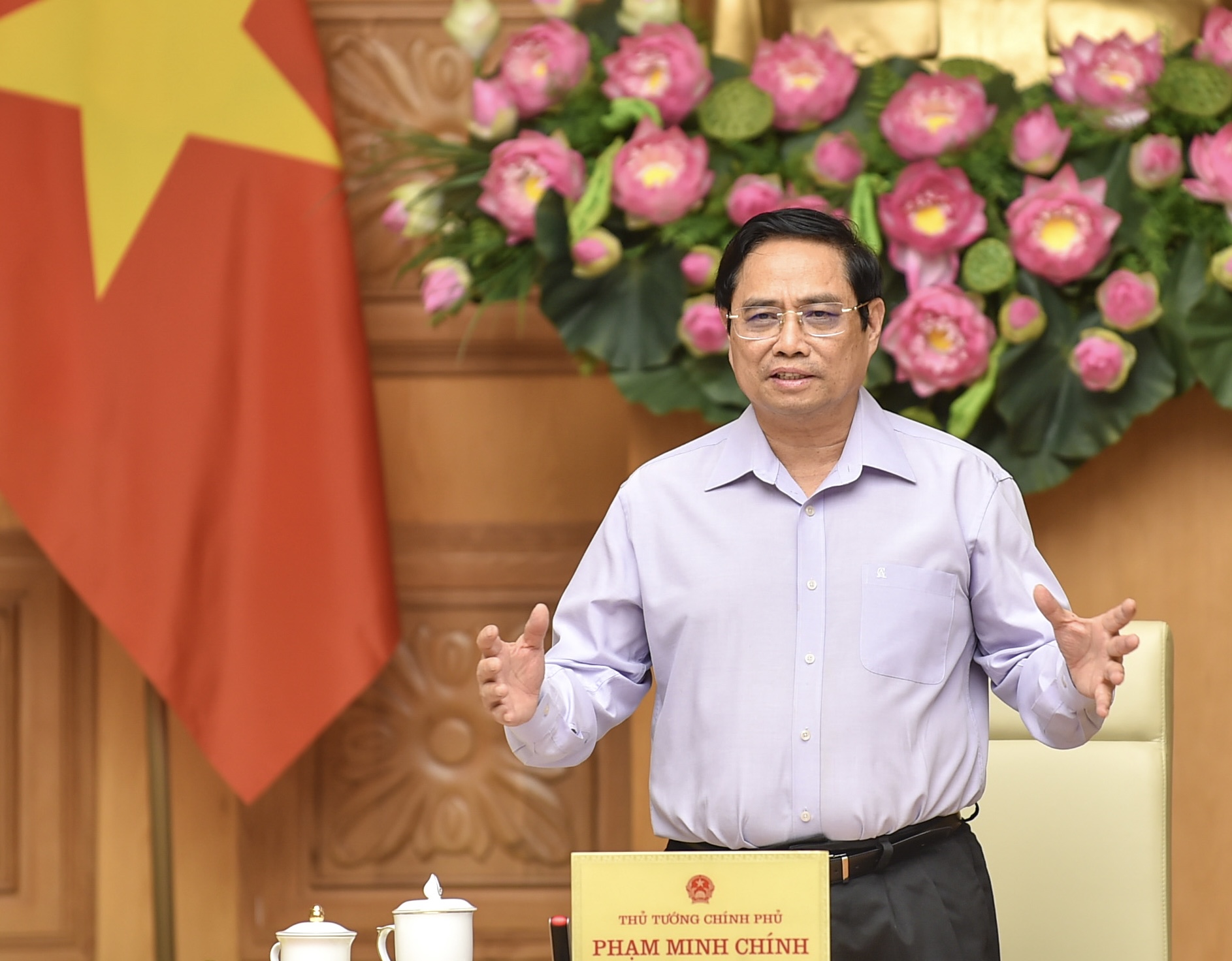 Thủ tướng Phạm Minh Chính phát biểu tại buổi làm việc - Ảnh: VGP