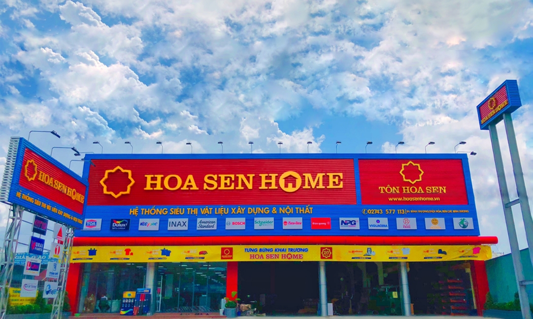 Hệ thống siêu thị vật liệu xây dựng và nội thất Hoa Sen Home.