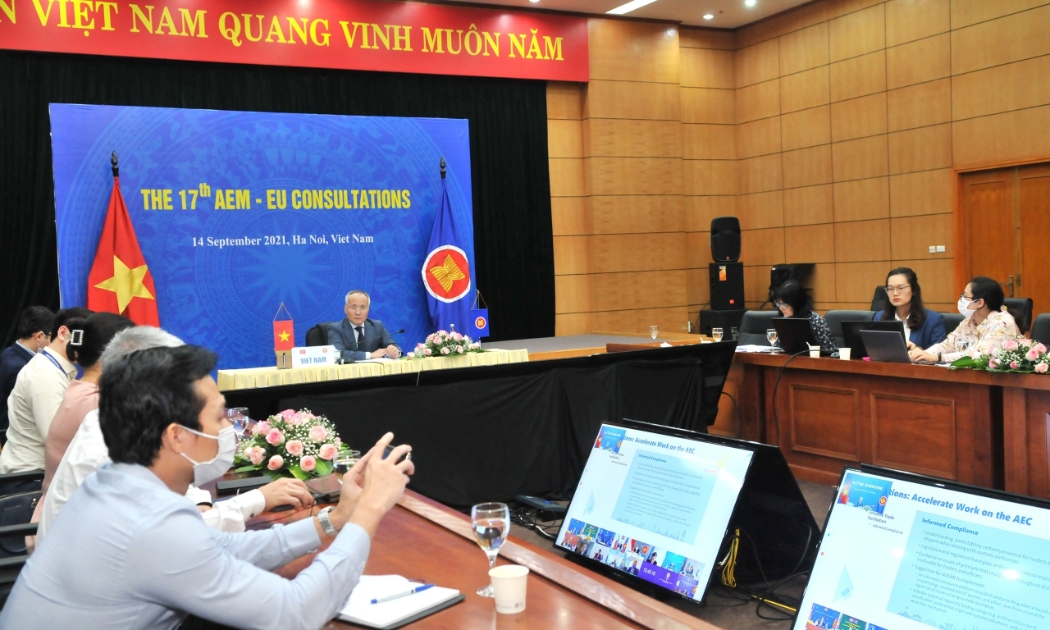 Hội nghị trực tuyến giữa Bộ trưởng các nước ASEAN và đối tác.