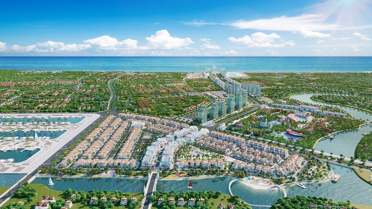 Phối cảnh hệ sinh thái du lịch nghỉ dưỡng tỷ đô đang được Sun Group kiến tạo tại Sầm Sơn.