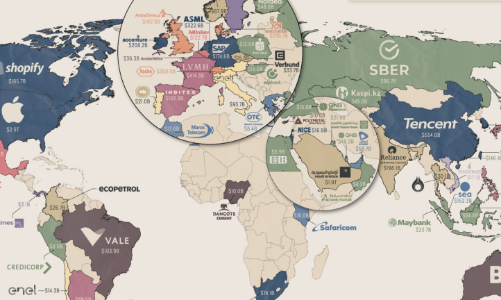 Điểm danh công ty có vốn hóa lớn nhất tại 60 quốc gia, vùng lãnh thổ