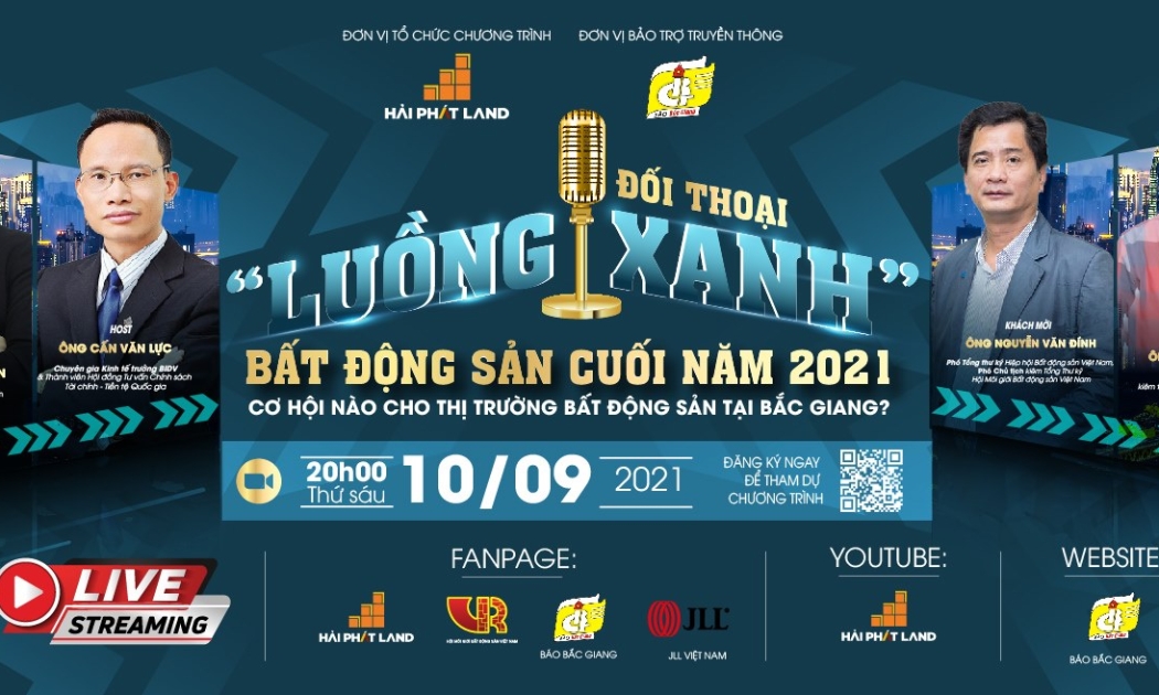 Giao diện một chương trình đối thoại trực tuyến được Hải Phát Land tổ chức vào đầu tháng 9/2021.