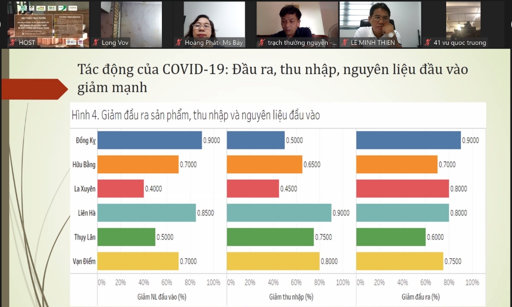 Hội thảo trực tuyến Tác động của dịch Covid-19 tới các hộ làng nghề chế biến gỗ.