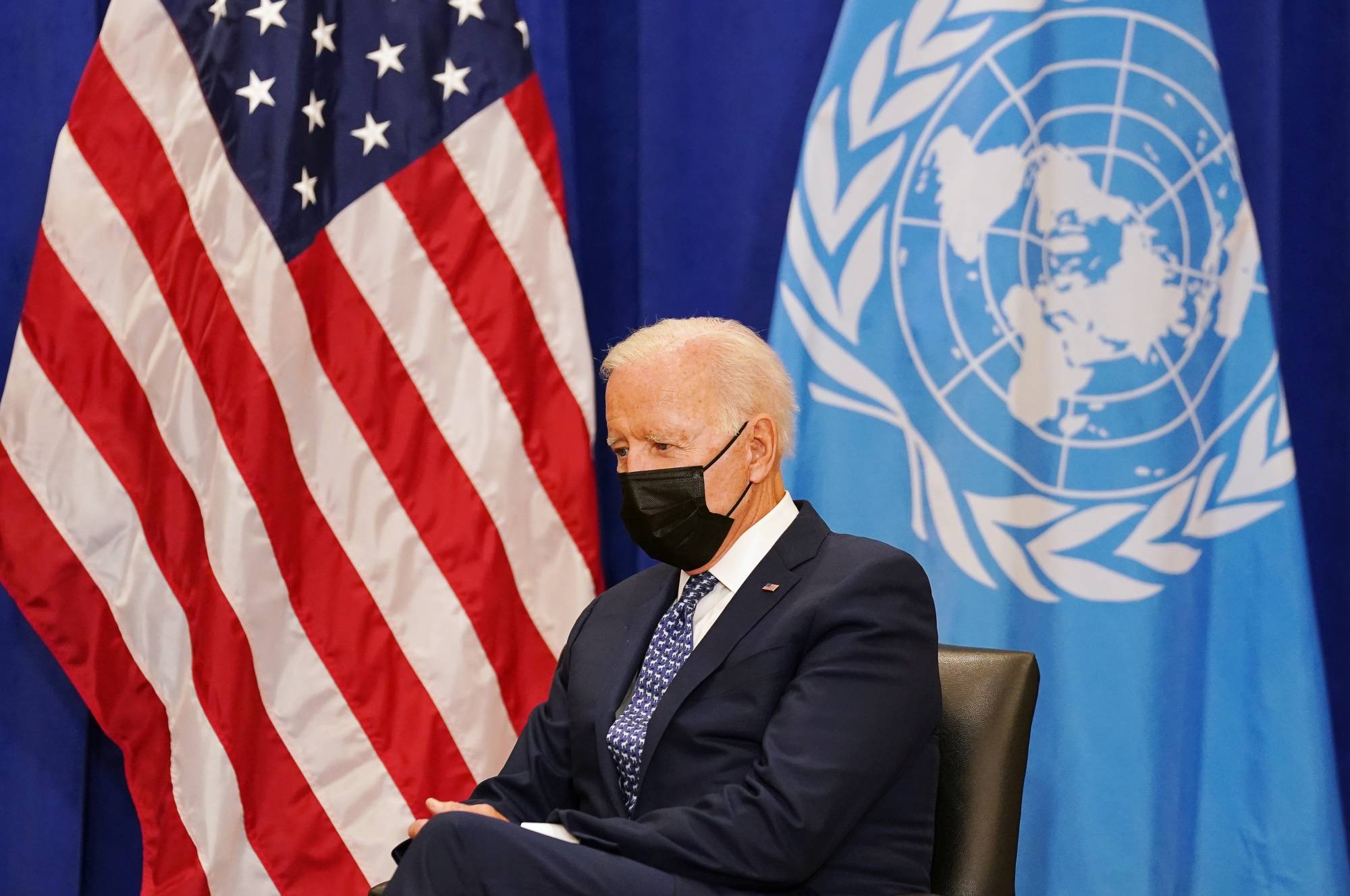 Tổng thống Mỹ Joe Biden tại một sự kiện của Đại hội đồng Liên hợp quốc - Ảnh: Reuters