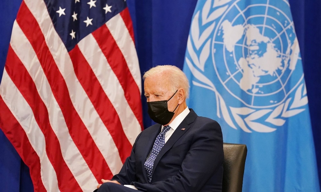 Tổng thống Mỹ Joe Biden tại một sự kiện của Đại hội đồng Liên hợp quốc - Ảnh: Reuters