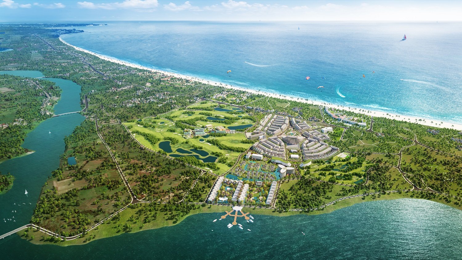 Phối cảnh dự án Khu đô thị nghỉ dưỡng phức hợp La Queenara.