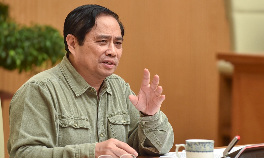 Thủ tướng Phạm Minh Chính tại cuộc họp - Ảnh: VGP