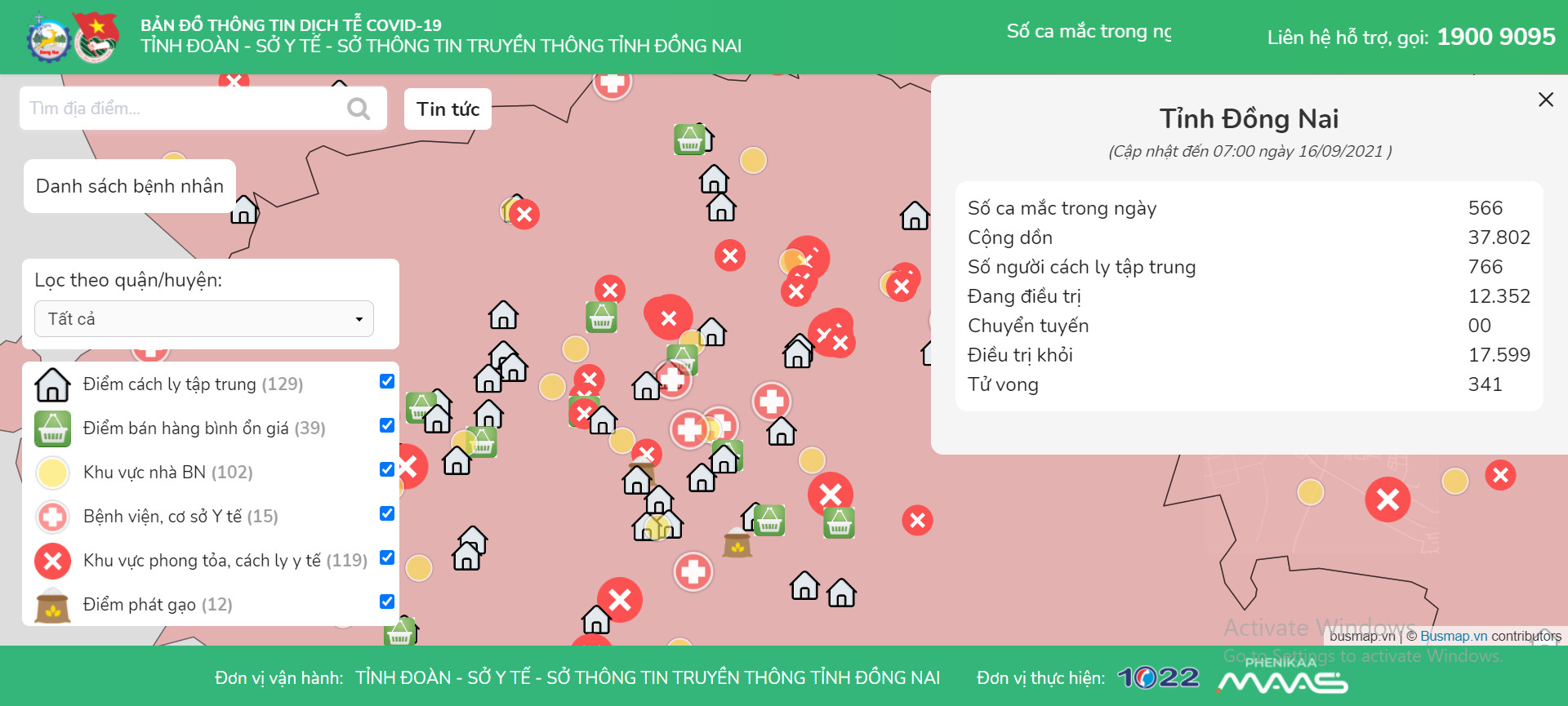 Bản đồ Covidmaps về tình hình dịch bệnh Covid 19 giúp người dân tiếp cận nhanh với các thông tin tình hình dịch bệnh.