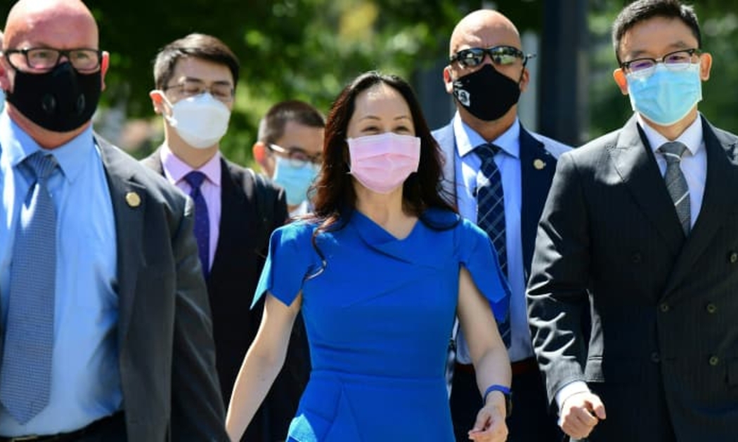 CFO Mạnh Vãn Châu của Huawei tới toà án ở Vancouver, Canada, tháng 8/2021 - Ảnh: Getty/CNBC.
