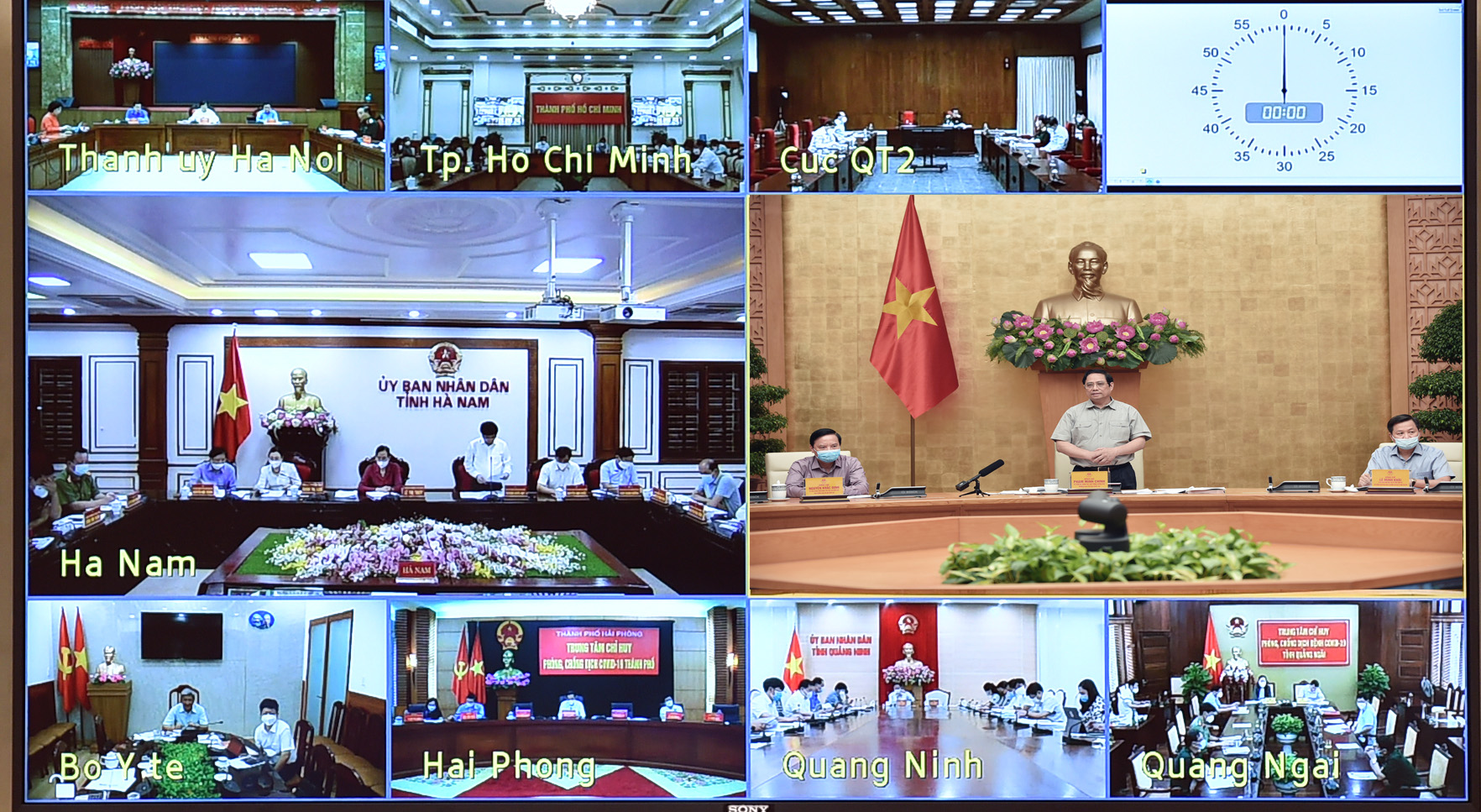 Toàn cảnh cuộc họp trực tuyến - Ảnh: VGP