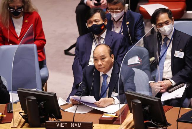 State President Nguyen Xuan Phuc at the UN Security Council High-Level Meeting on Climate and Security.
