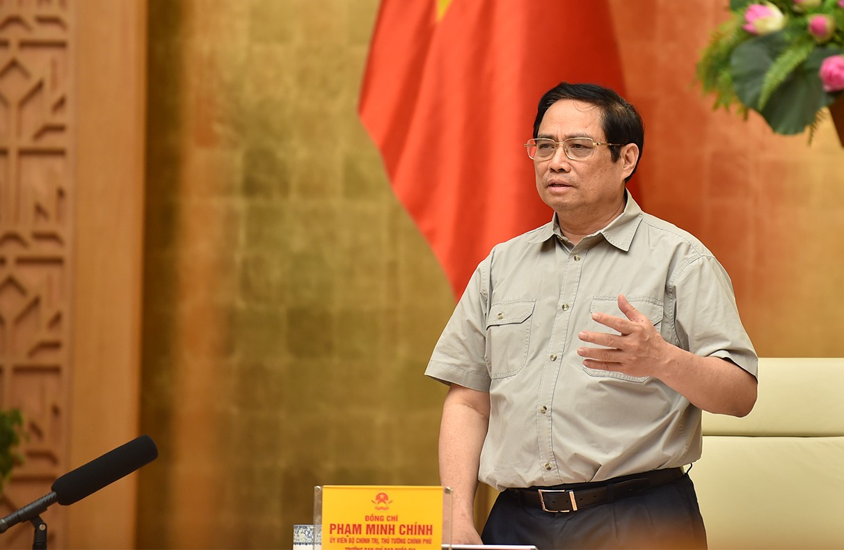 Thủ tướng Phạm Minh Chính phát biểu tại cuộc họp - Ảnh: VGP
