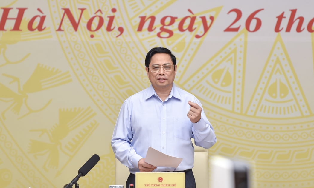 Thủ tướng Phạm Minh Chính phát biểu tại hội nghị - Ảnh: VGP