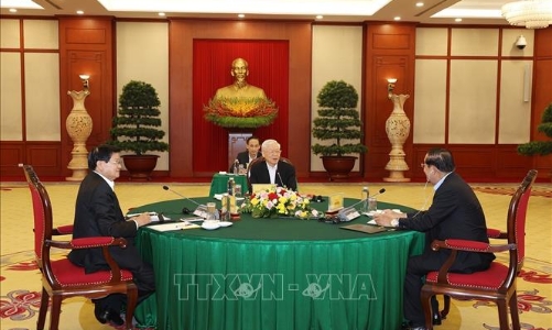 Cuộc gặp cấp cao Việt Nam - Campuchia - Lào tại Hà Nội