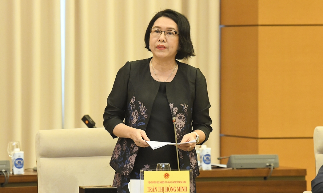 TS.Trần Thị Hồng Minh - Viện trưởng Viện Nghiên cứu quản lý kinh tế Trung ương - Ảnh: Quochoi.vn