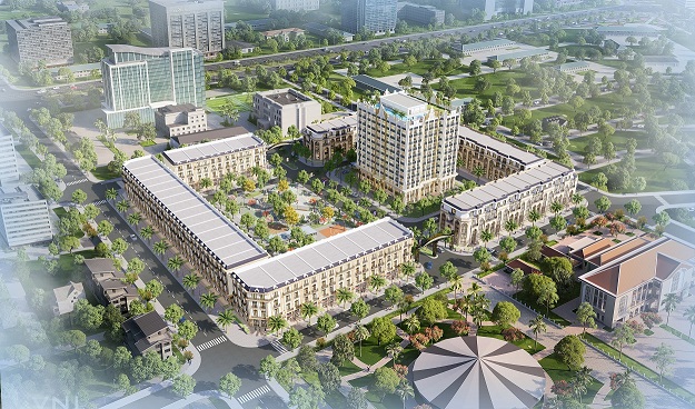 D’. Metropole Hà Tĩnh sở hữu không gian sống khoáng đạt, kết hợp hài hòa nhiều mảng xanh.