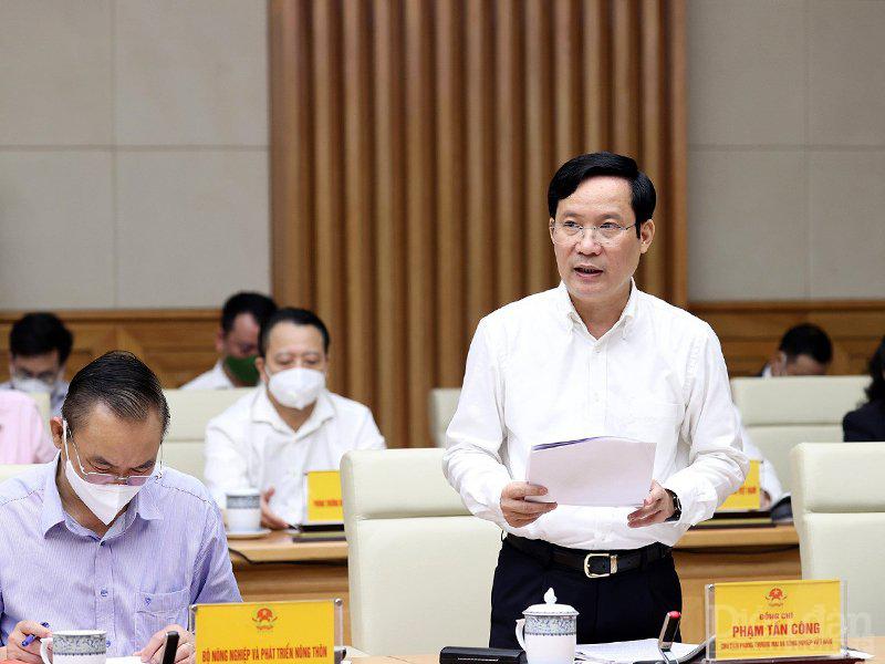 Đại diện cộng đồng doanh nghiệp, ông Phạm Tấn Công, Chủ tịch VCCI đề xuất các kiến nghị tại Hội nghị Thủ tướng gặp gỡ doanh nghiệp" ngày 26/9.