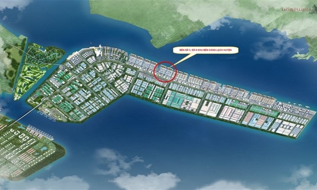Dự án xây dựng Bến số 5, số 6 Khu bến cảng Lạch Huyện thuộc cảng biển Hải Phòng.