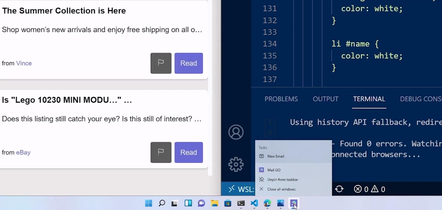 Phím tắt ứng dụng web cải tiến được tích hợp với Windows.