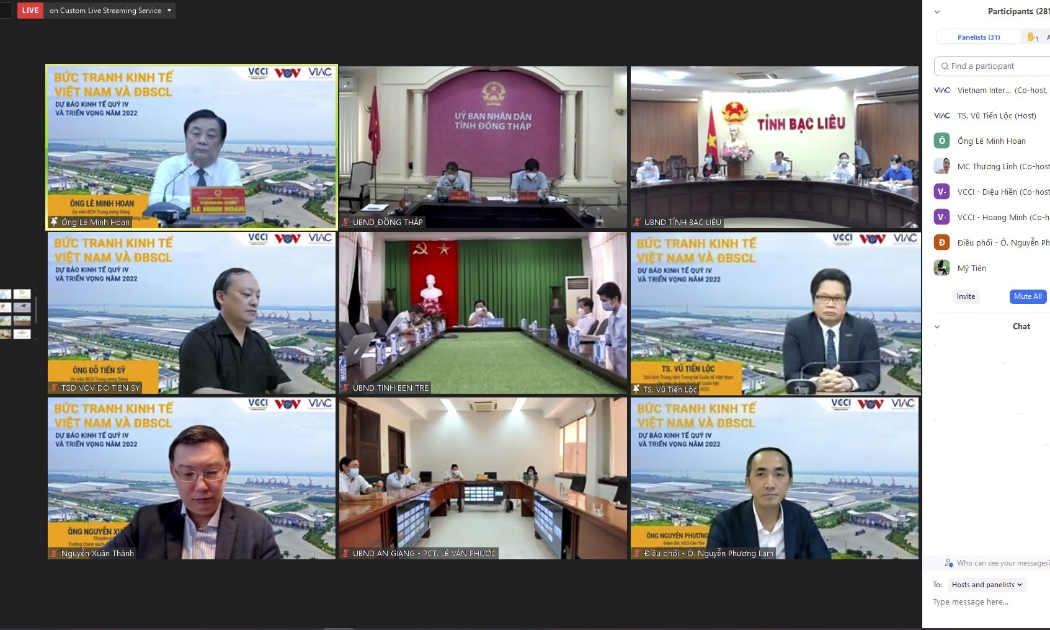 Toàn cảnh toạ đàm trực tuyến.