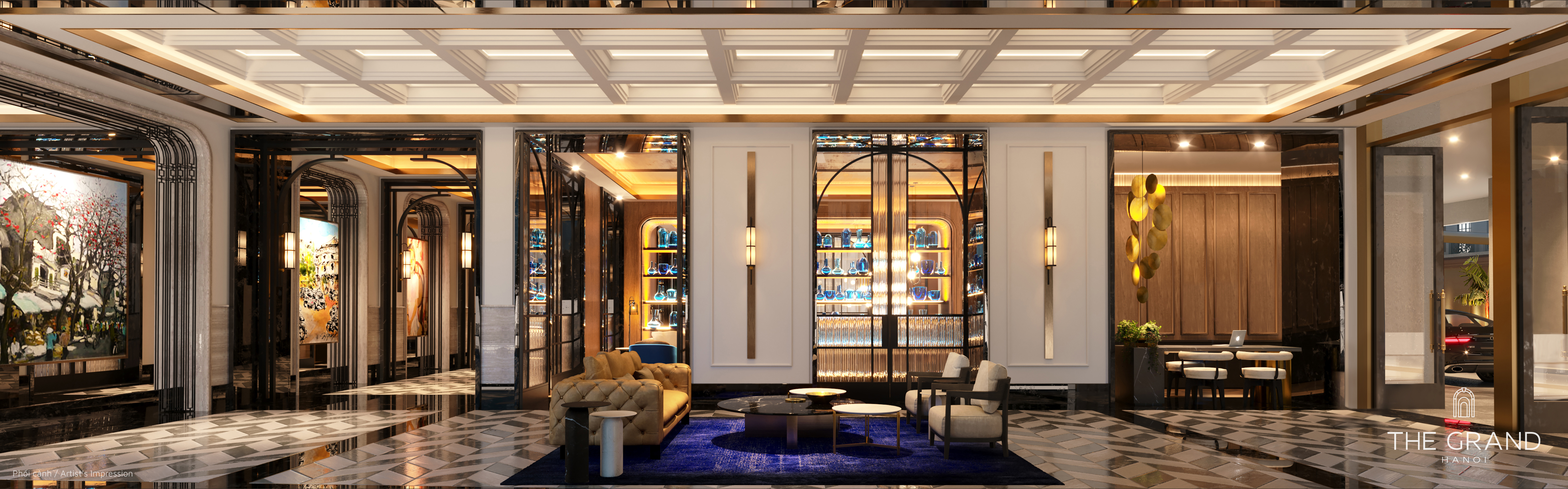 Center area of the Ritz-Carlton branded residences.