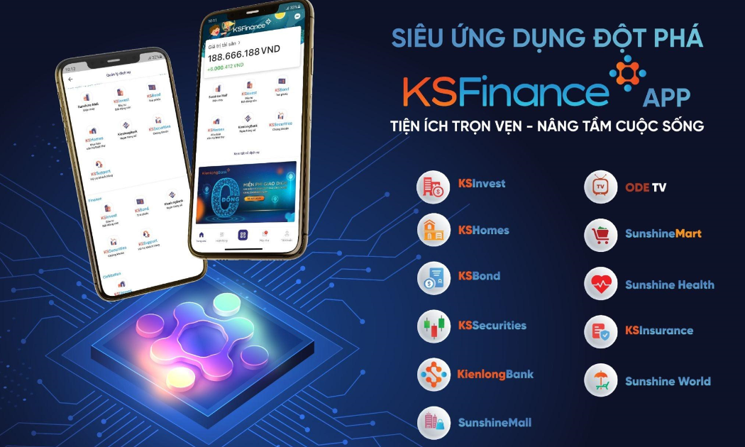 Siêu ứng dụng KSFinance mang đến một hệ sinh thái các sản phẩm và dịch vụ đa dạng, đáp ứng mọi nhu cầu cơ bản của khách hàng.