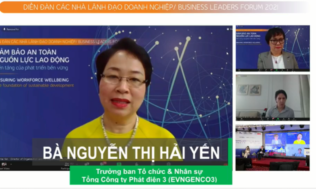 Bà Nguyễn Thị Hải Yến, Trưởng Ban tổ chức & Nhân sự, Tổng công ty Phát điện 3 (EVNGENCO3).