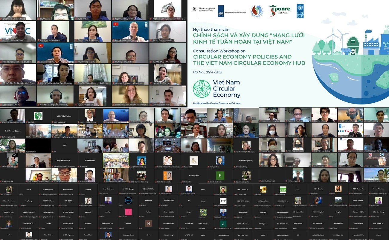 Hội thảo trực tuyến công bố Mạng lưới Kinh tế tuần hoàn quốc gia Việt Nam.