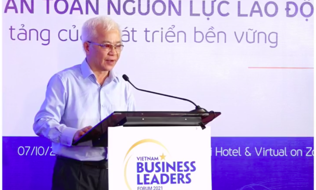 TS. Chử Văn Lâm, Tổng Biên tập Tạp chí Kinh tế Việt Nam - VnEconomy  - Vietnam Economic Times tại Diễn đàn các nhà lãnh đạo doanh nghiệp 2021 diễn ra vào sáng ngày 7/10.