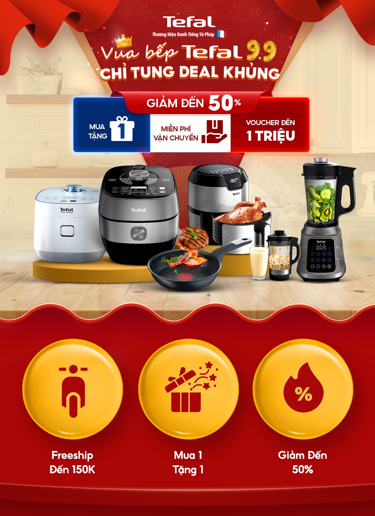 Trong hơn 3 tuần triển khai chiến dịch 9/9 ngày Siêu mua sắm trên Shopee, số lượng đơn hàng của thương hiệu gia dụng nổi tiếng Tefal đã tăng gần 5 lần so với ngày thường với tổng cộng gần 15.000 sản phẩm bán ra, trong khi số lượng người dùng mới theo dõi gian hàng chính hãng tăng đến 20 lần trên toàn khu vực.