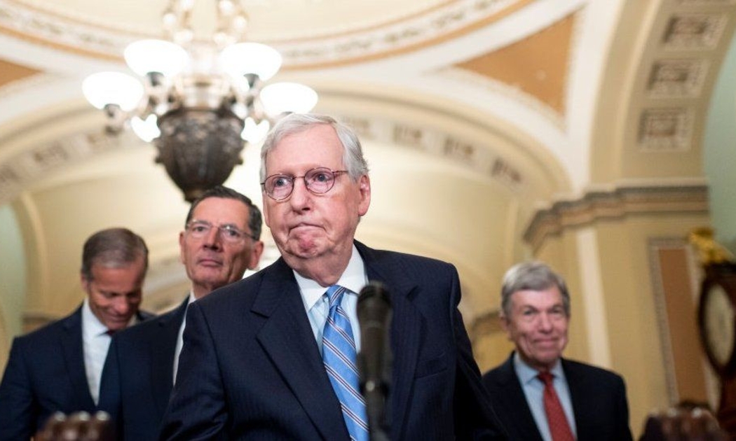 Thủ lĩnh phe thiểu số tại Thượng viện Mỹ, nghị sỹ Cộng hoà Mitch McConnell - Ảnh: Getty/CNBC.