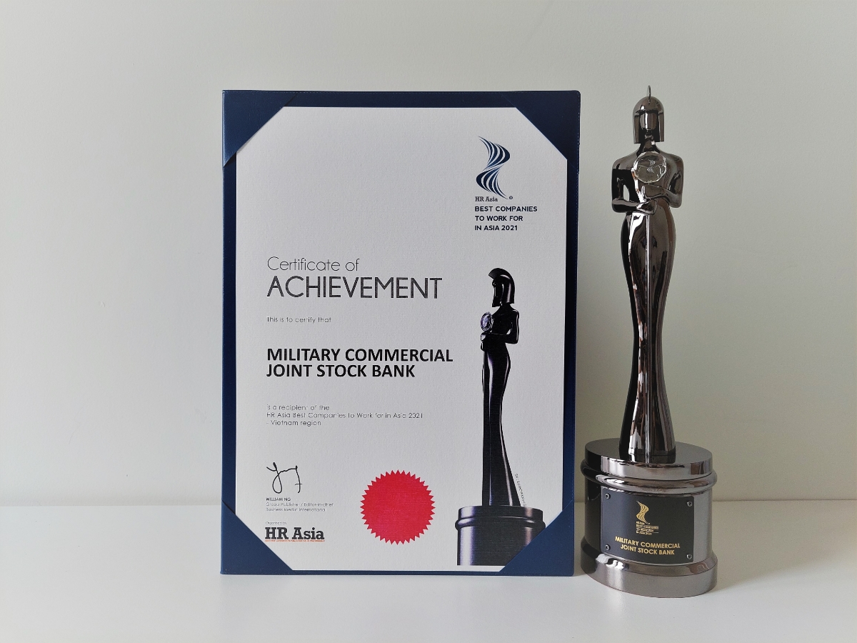 MB vinh dự được Tạp ch&iacute; HR Asia trao tặng giải thưởng &ldquo;Nơi l&agrave;m việc tốt nhất ch&acirc;u &Aacute;&rdquo; ngay trong lần đầu ti&ecirc;n tham gia.