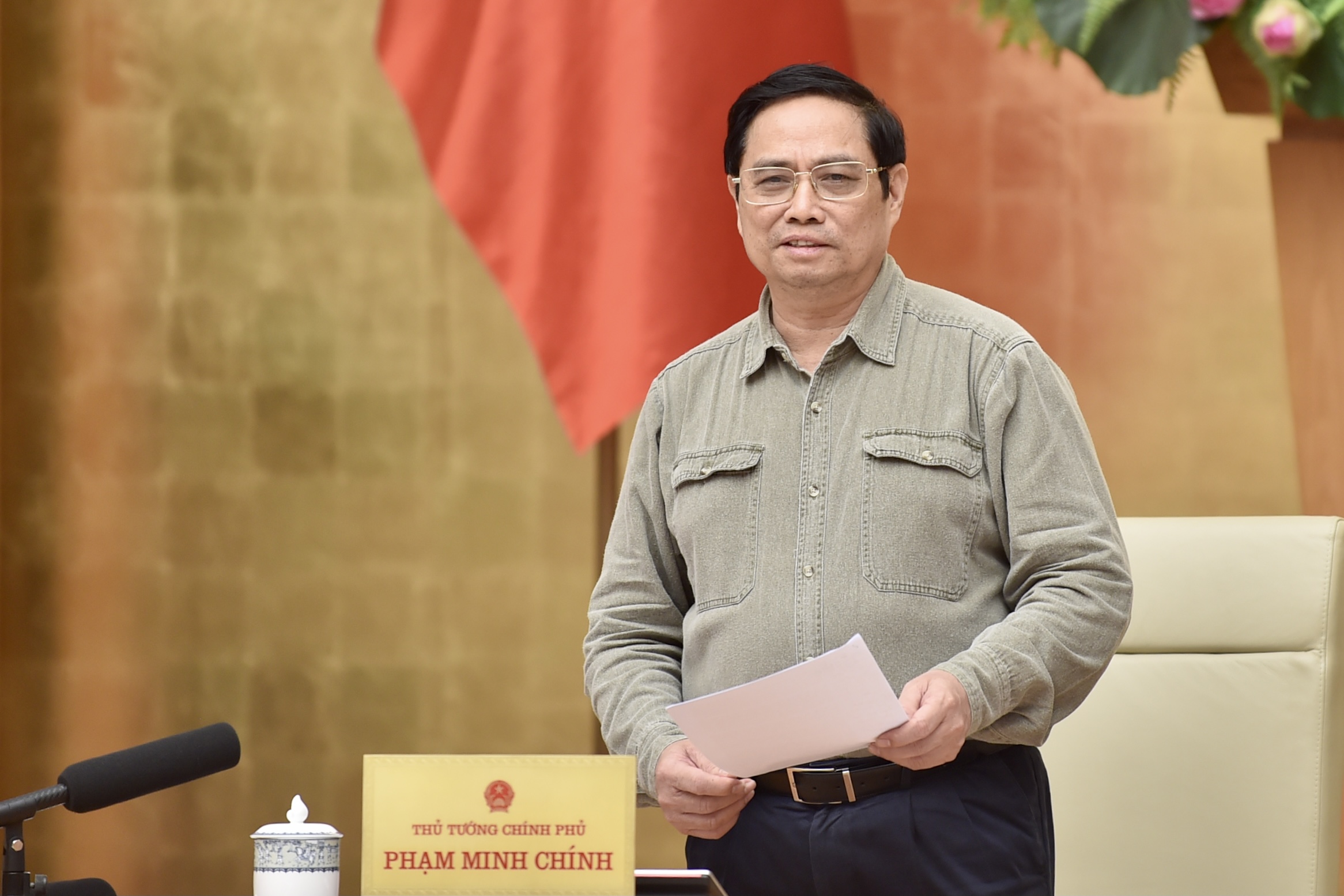 Thủ tướng Phạm Minh Chính chủ trì cuộc họp - Ảnh: VGP
