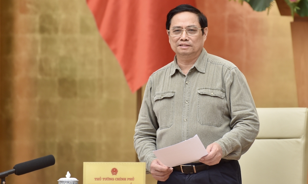 Thủ tướng Phạm Minh Chính chủ trì cuộc họp - Ảnh: VGP