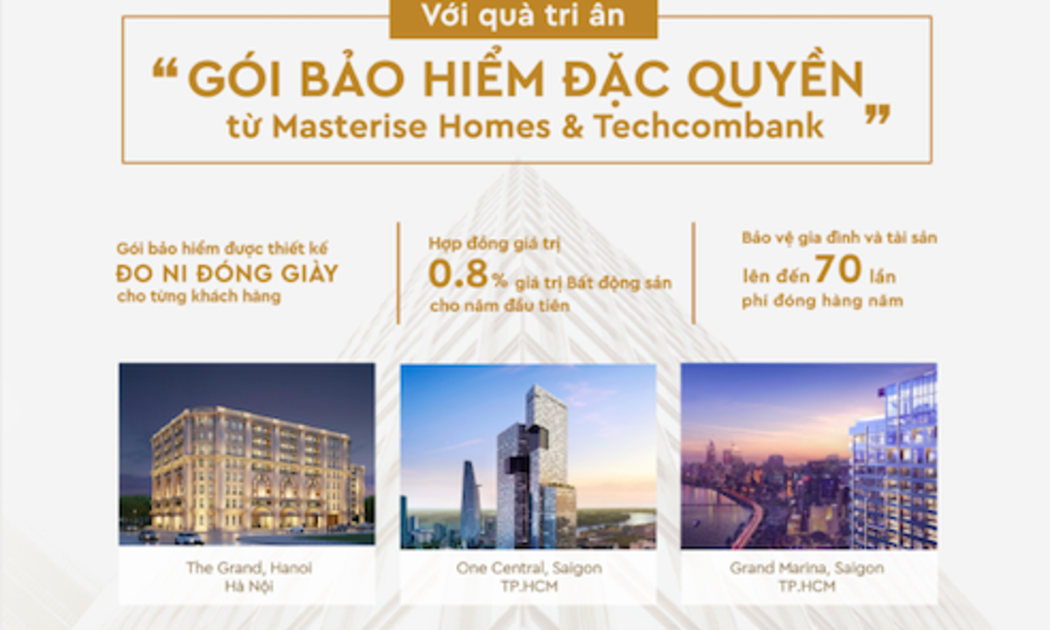 Chương trình áp dụng cho tất cả khách hàng giao dịch thành công đối với các bất động sản thuộc các dự án do Masterise Homes làm Chủ đầu tư/đại diện Chủ đầu tư phát triển.