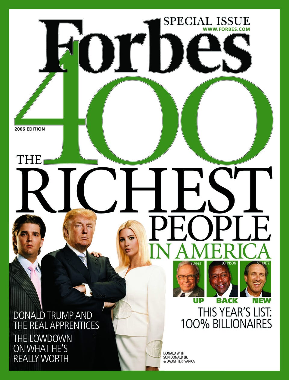 Năm 2006, lần đầu tiên danh sách Forbes 400 chỉ có những thành viên có tài sản từ 1 tỷ USD trở lên - Ảnh: Forbes